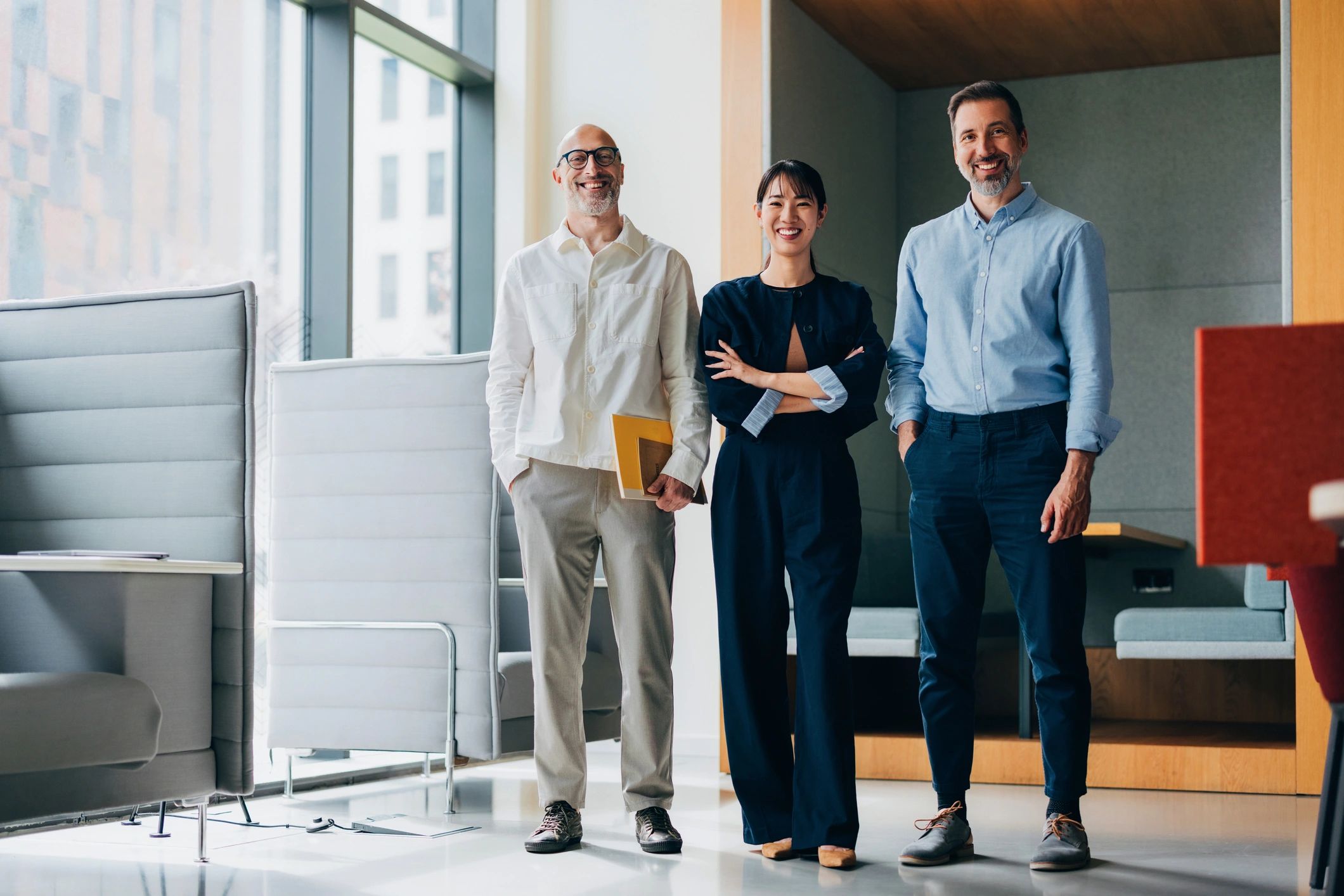 IT team portrait modern office