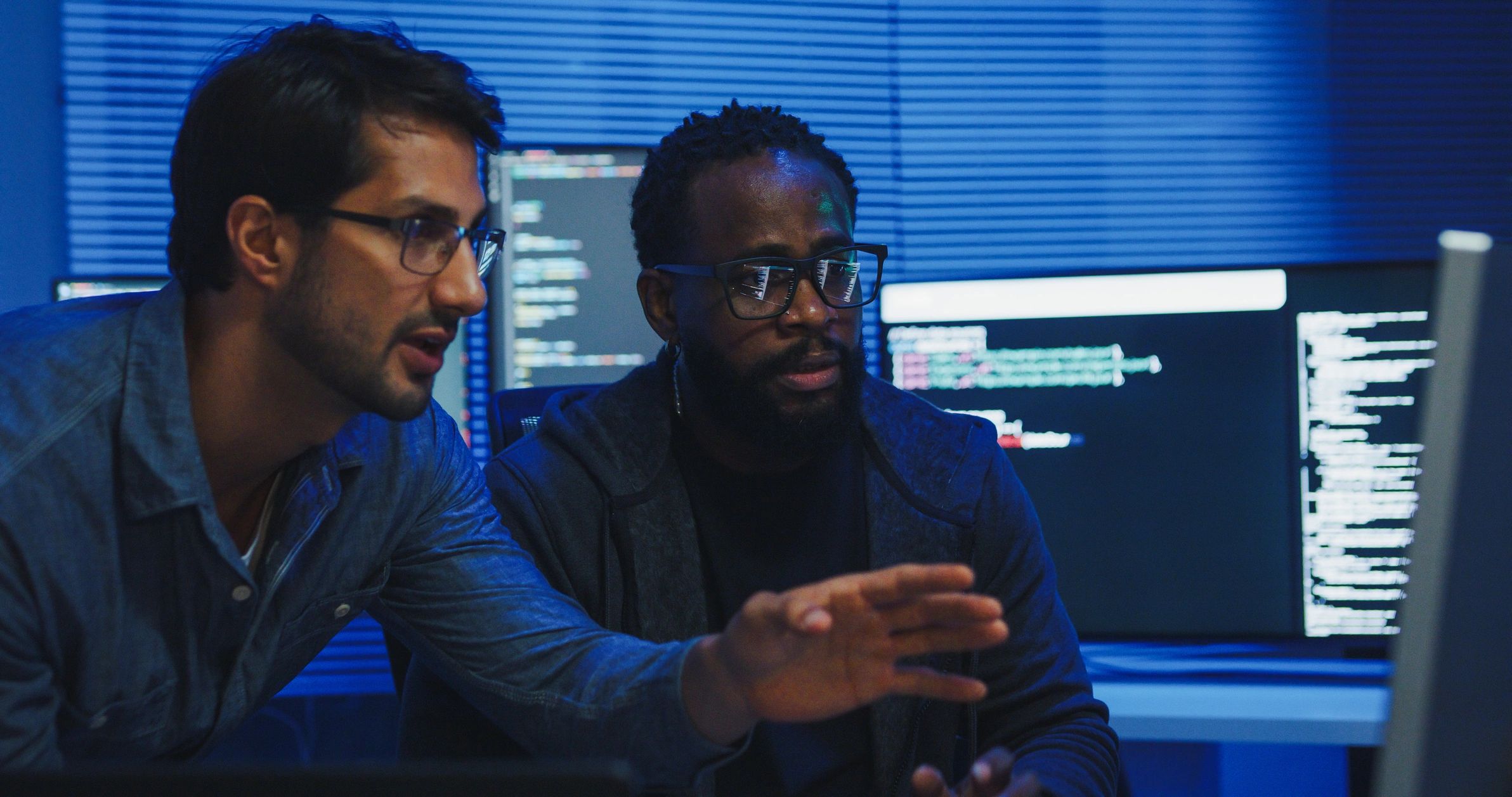 cybersecurity team working